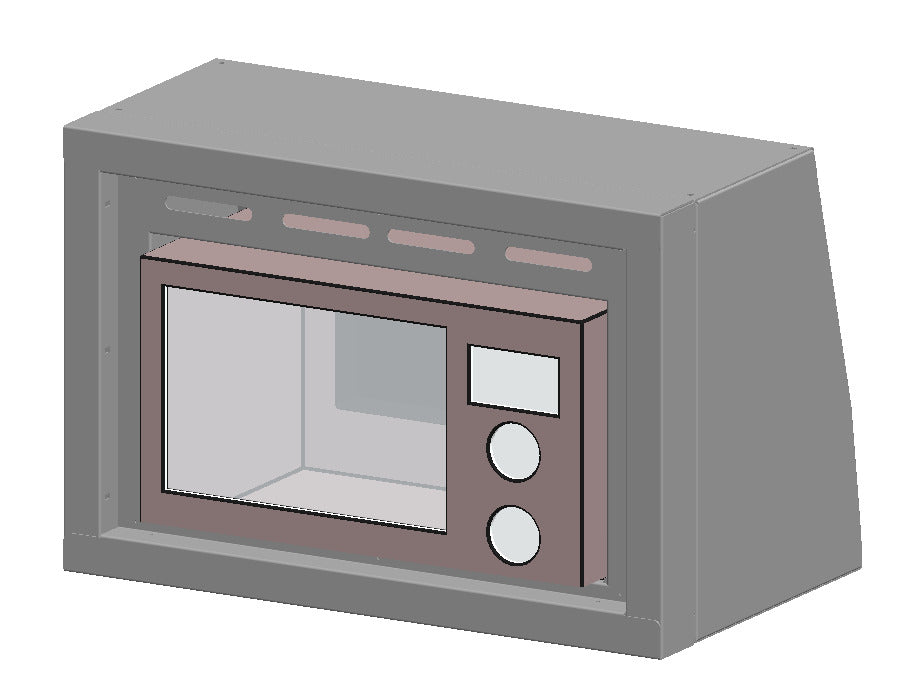 Transit Van Microwave Cabinet, 16&quot;H x 14&quot;D x 24&quot;W