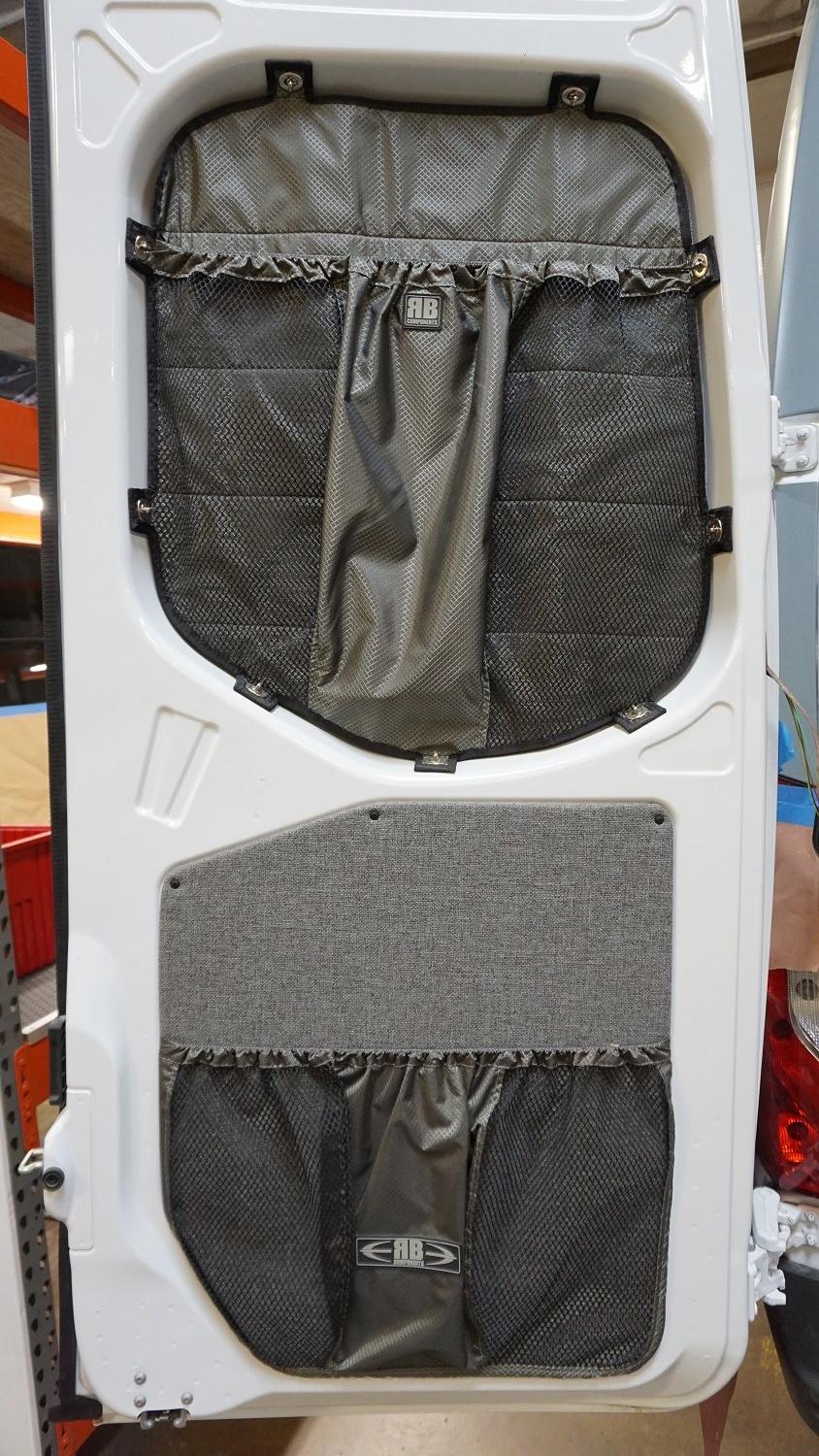 2019+ Sprinter Van Fabric, Rear Door Window Stuff Bag