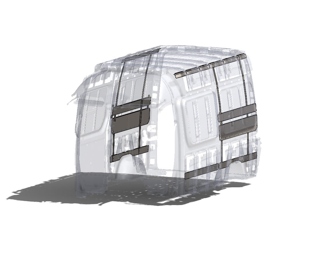 07+ Sprinter Van - Vertical Wall Brace Kit