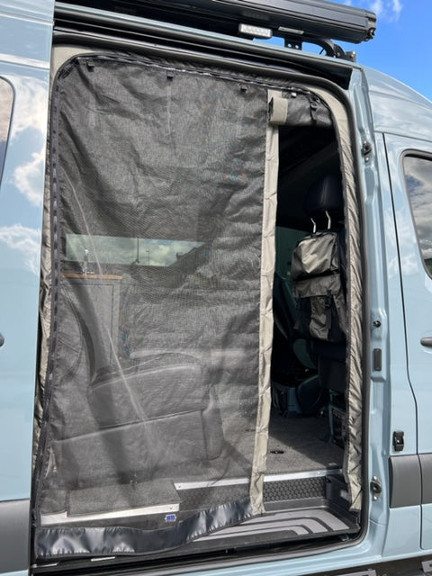 07 + Sprinter Van Fabric - High Roof Passenger Side Sliding Door Bug Net