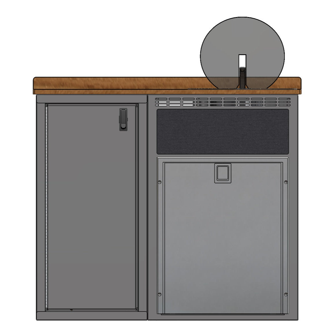 42in Galley - Isotherm 85 Fridge Base Cabinet