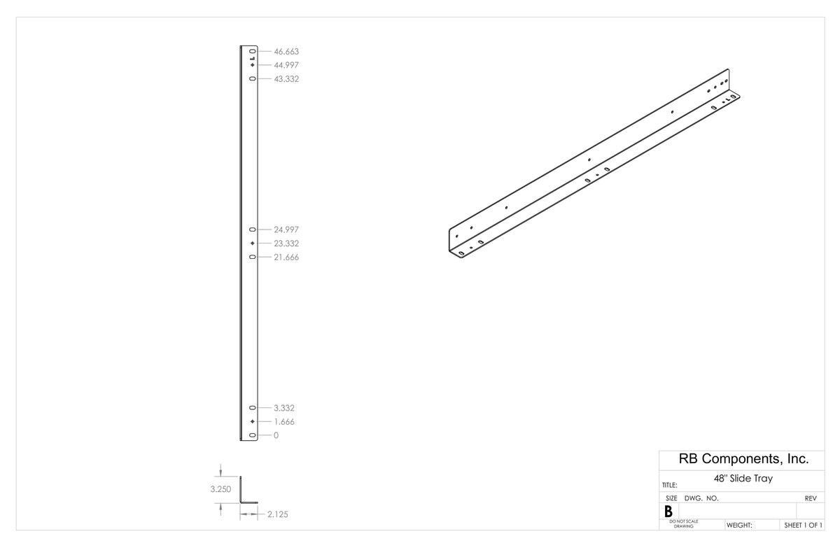 48&quot; DIY SLIDE TRAY KIT