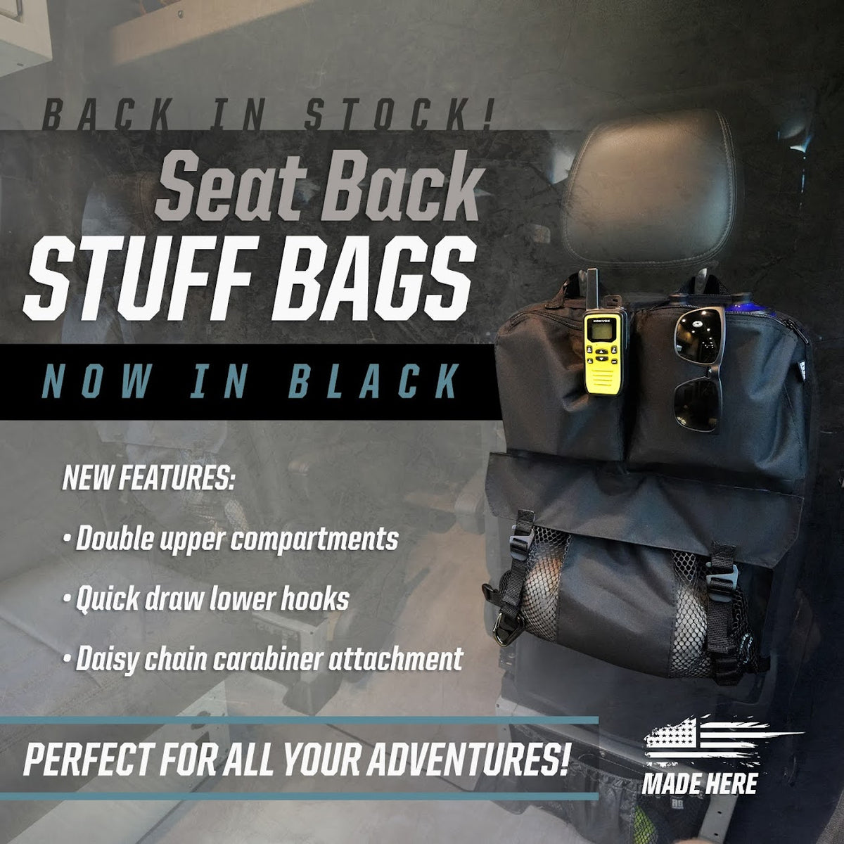 Front Seat Backpack Stuff Bag