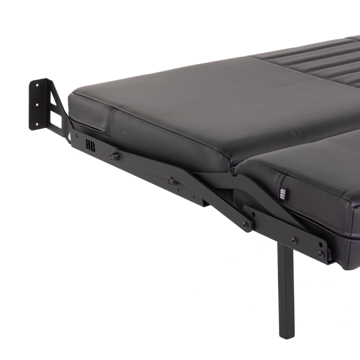 58&quot; Retro Sofa Sleeper - Black Carbon Fiber Vinyl