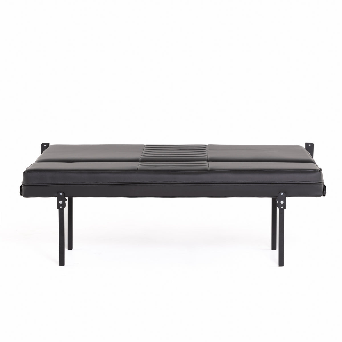 58&quot; Retro Sofa Sleeper - Black Carbon Fiber Vinyl