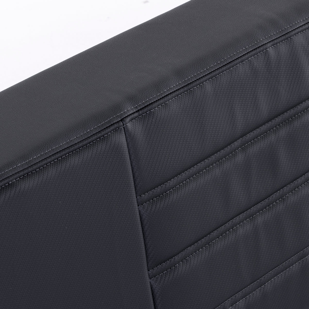 76&quot; Retro Sofa Sleeper - Black Carbon Fiber Vinyl