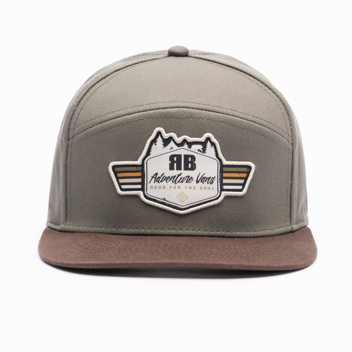 RB Hat - Adventure Van - Olive/Brown - Solid Back