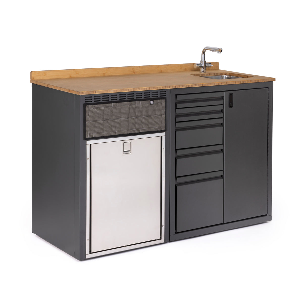 56in Galley - Isotherm 85 Fridge Base Cabinet - Drawer System