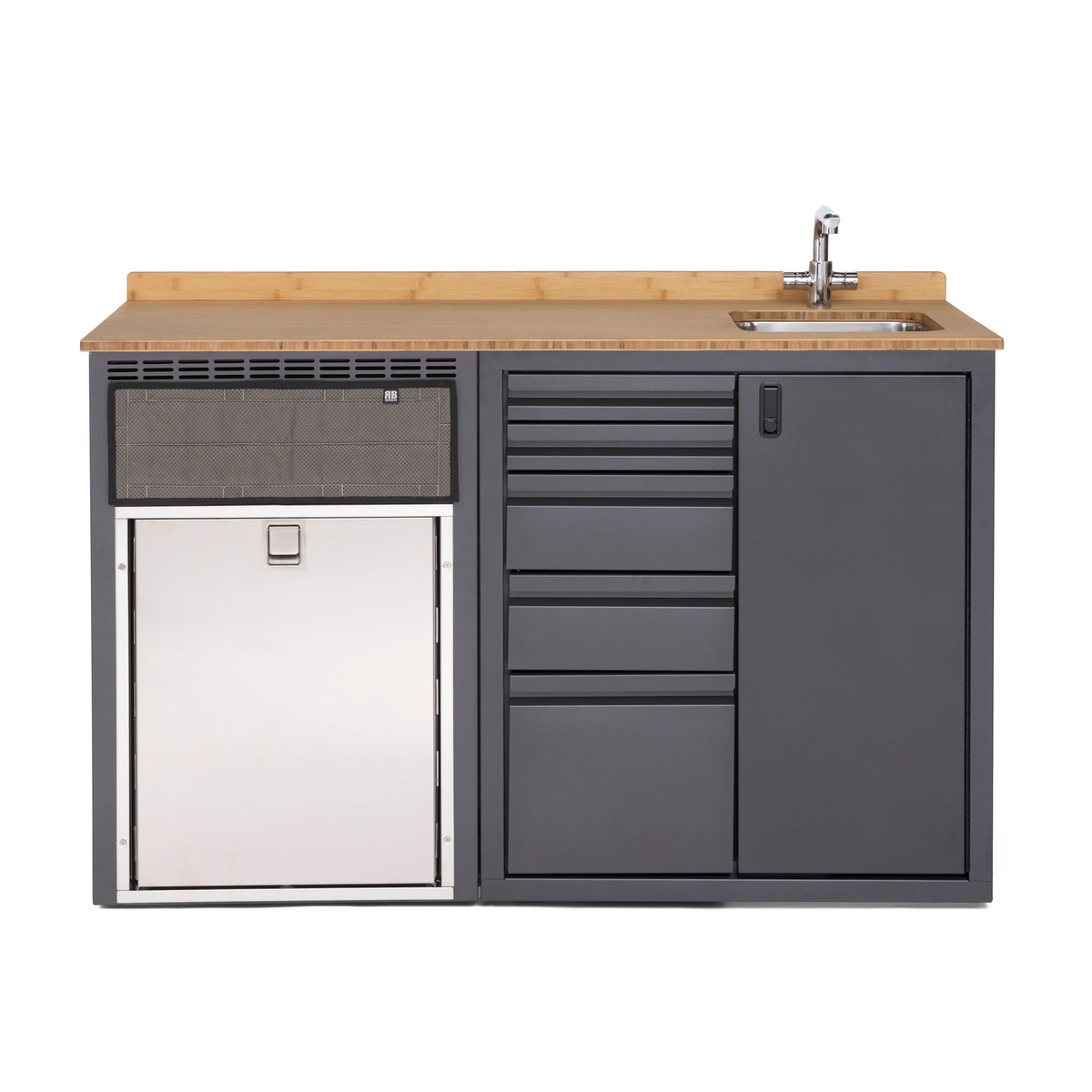 56in Galley - Isotherm 85 Fridge Base Cabinet - Drawer System