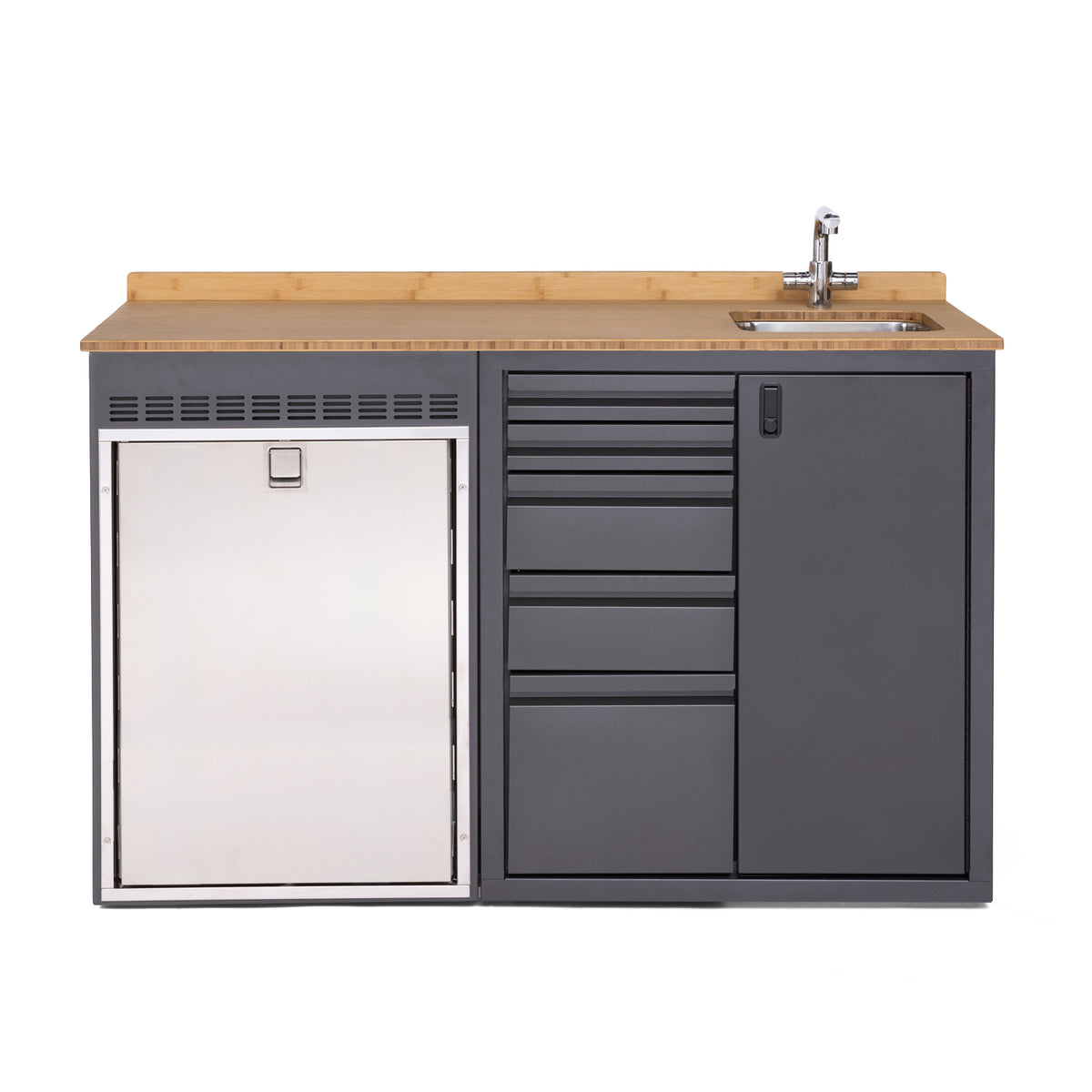 56in Galley - Isotherm 130 Fridge Base Cabinet - Drawer System