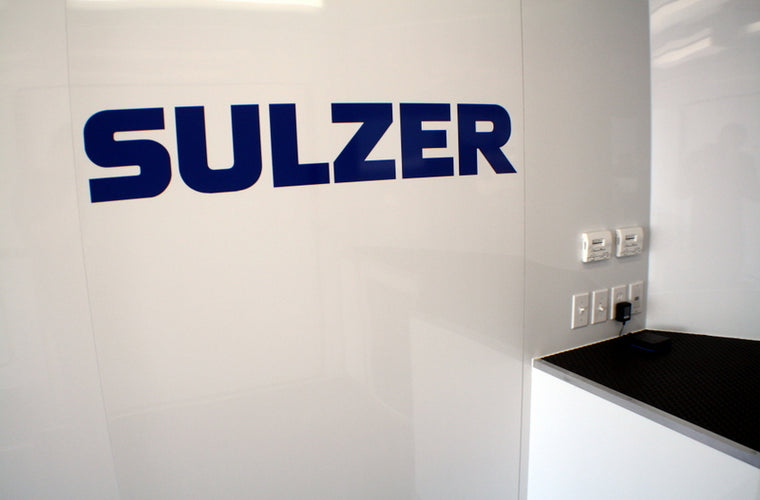 Sulzer Pumps 18' V-Nose Display Trailer