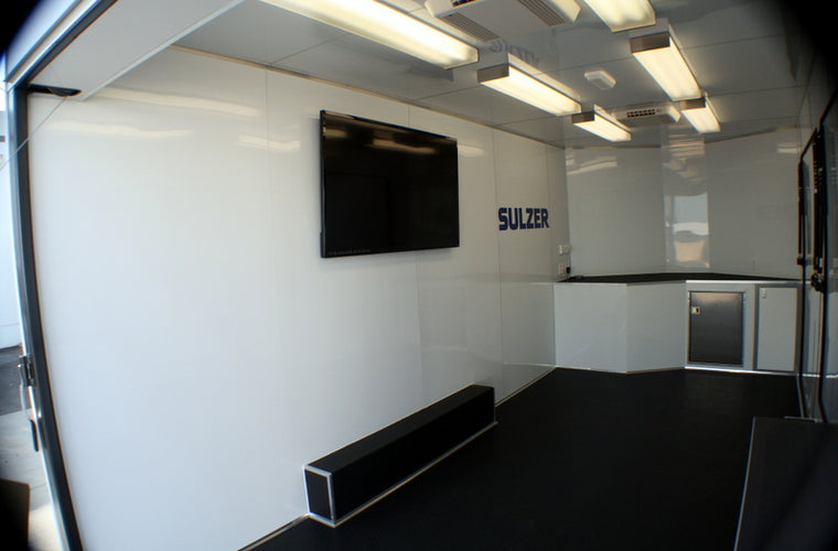 Sulzer Pumps 18' V-Nose Display Trailer