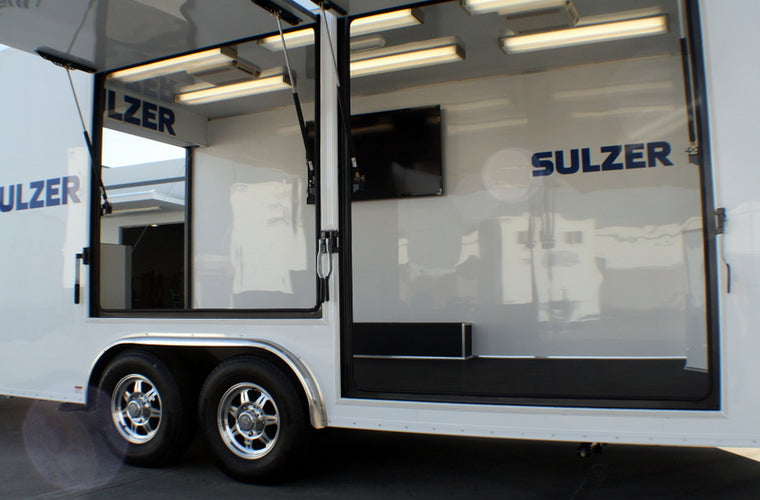 Sulzer Pumps 18' V-Nose Display Trailer
