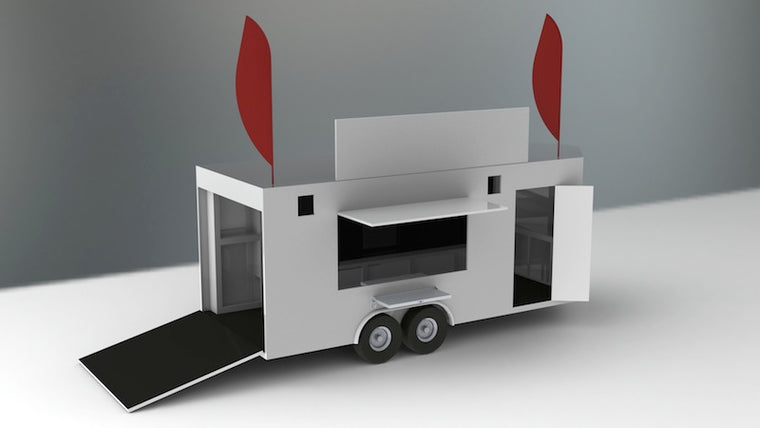 20' V Nose Display Trailer