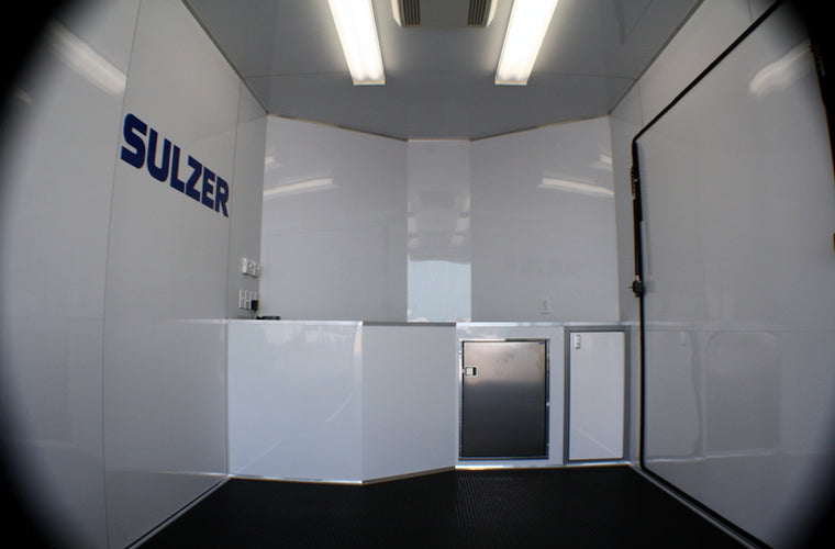 Sulzer Pumps 18' V-Nose Display Trailer