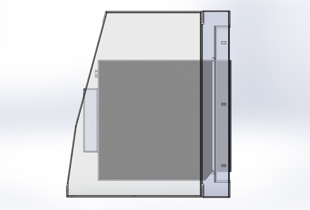 Sprinter Van Microwave Cabinet, 16&quot;H x 14&quot;D x 24&quot;W - Silver White
