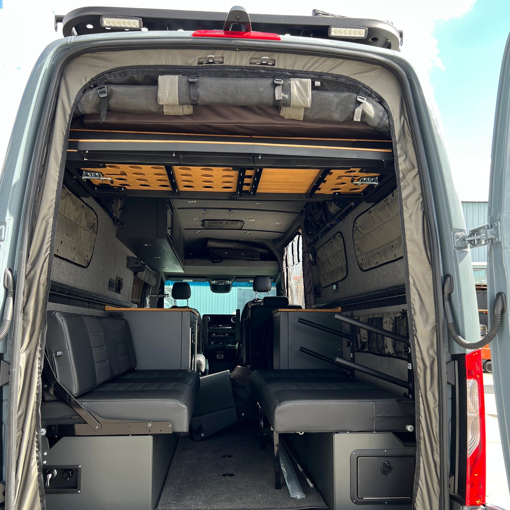2019+ Sprinter Van Fabric - High Roof Rear Door Bug Net - RB Components