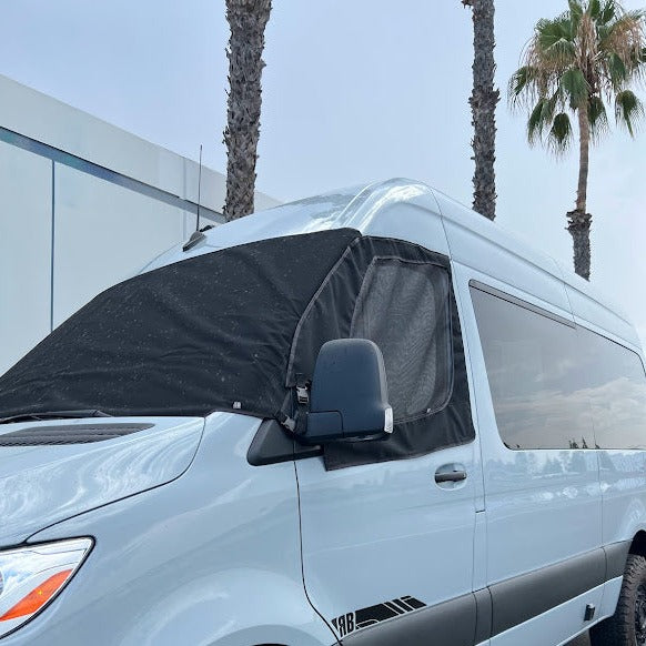 2019+ Sprinter Van Fabric - Front Window Shade / Screen Kit - RB Components