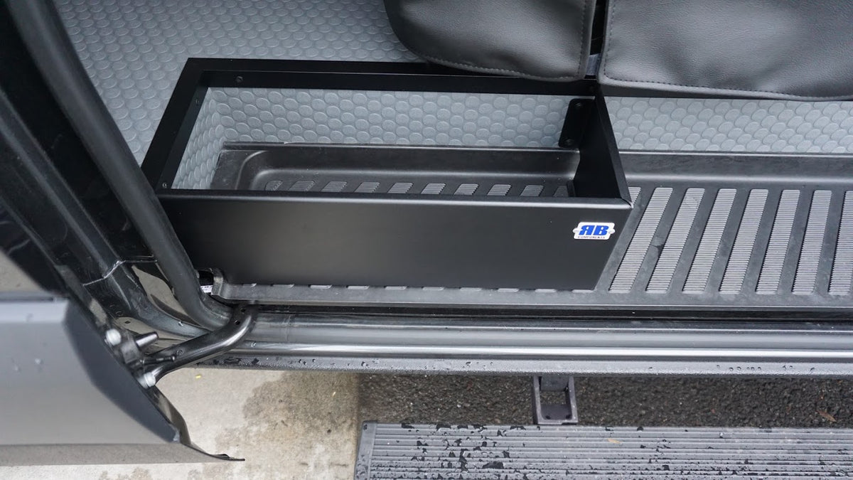 07 + Sprinter Van Sliding Door Step Retainer Box - Upgraded floor