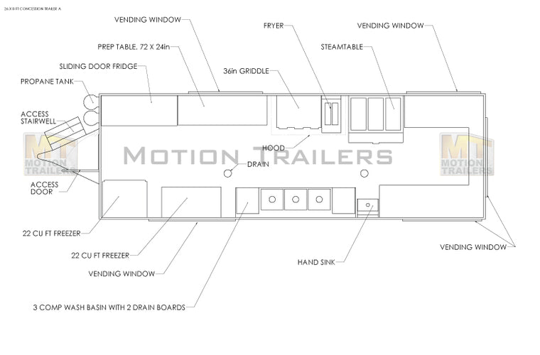 26 x 8 Concession Plan A