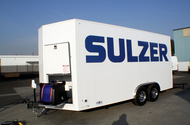 Sulzer Pumps 18' V-Nose Display Trailer