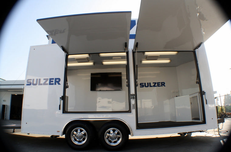 Sulzer Pumps 18' V-Nose Display Trailer