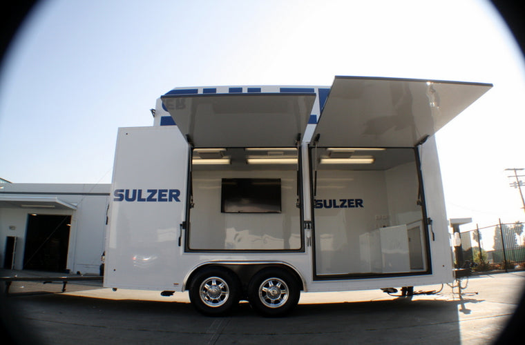 Sulzer Pumps 18' V-Nose Display Trailer
