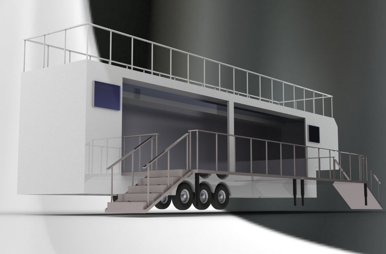 45' Twin Stage Mobile Marketing Trailer