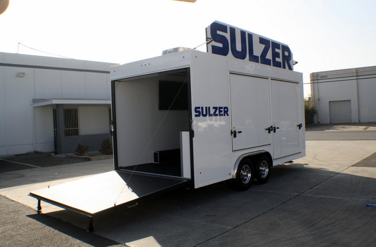 Sulzer Pumps 18' V-Nose Display Trailer
