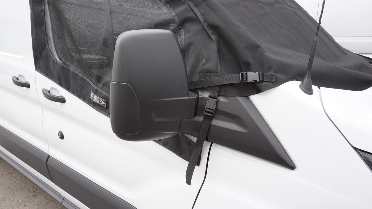 2014+ Ford Transit Fabric - Front Windhshield Shade, External