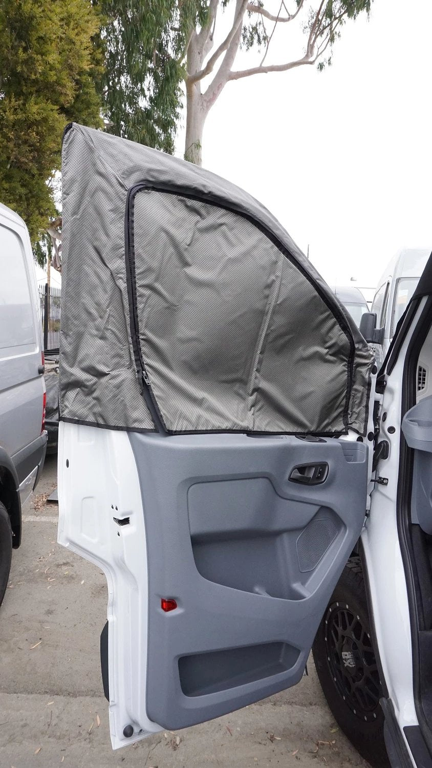 2014+ Ford Transit Fabric - Front Door Window Shade / Bug Net Set